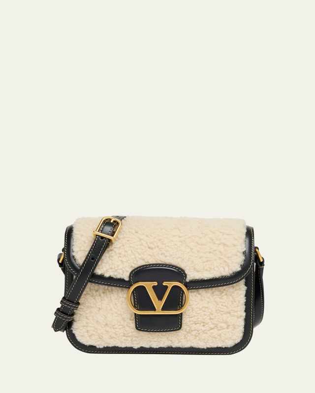 9 to 5 Small Shearling and Leather Shoulder Bag